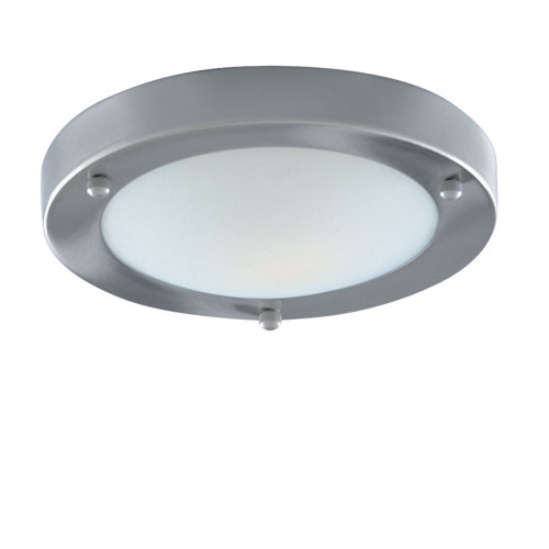 LED Deckenleuchte Loxy Nickel Glas weiß Deckenlampe 6-flg Spot mit Leuchtmittel