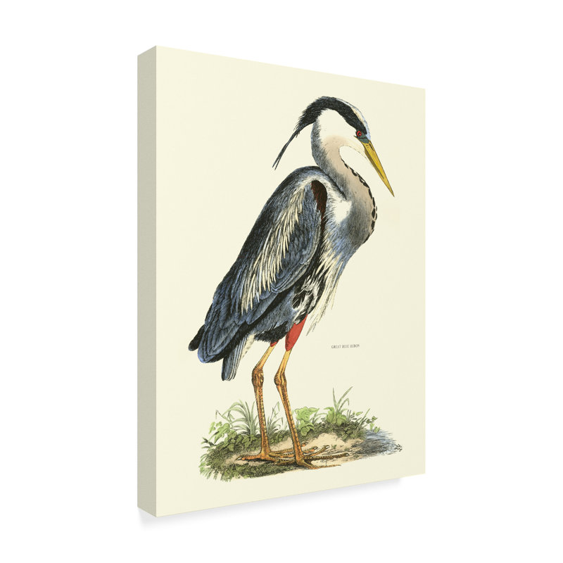 Highland Dunes Custom Great Blue Heron Acrylic Painting Print On