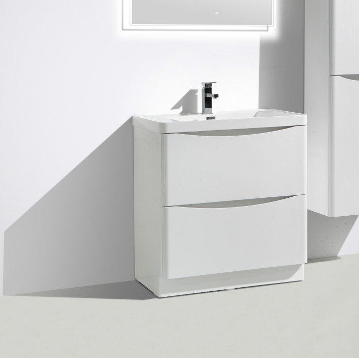 Wrought Studio Ruelas Free Standing Modern 35 Single Bathroom Vanity Set Wayfair Single Bathroom Vanity Set