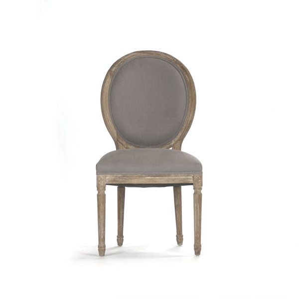 Asta Velvet Upholstered King Louis Back Side Chair in Gray by One Allium Way One Allium Way