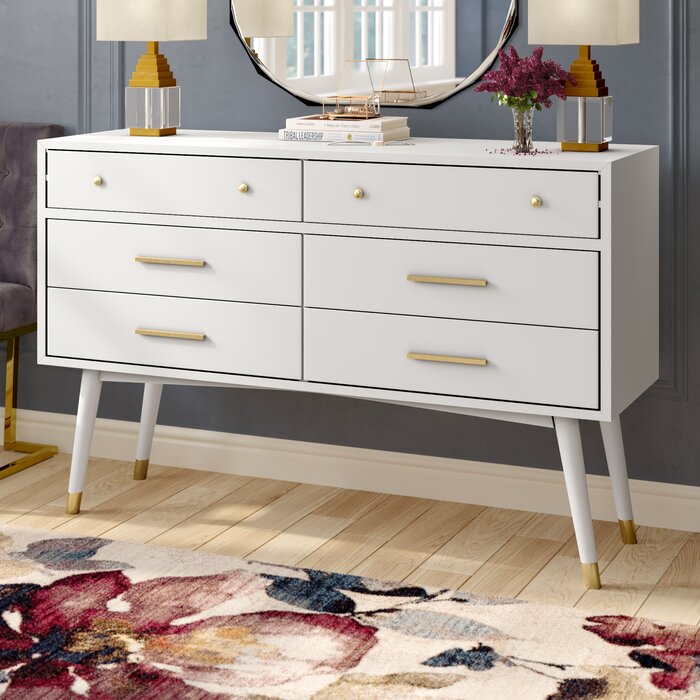 Modern Rustic Interiors Hope 6 Drawer Double Dresser Reviews Wayfair