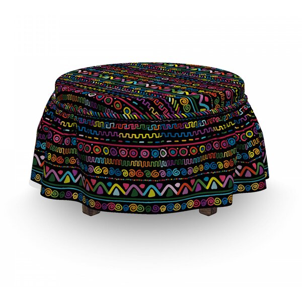 Hand Drawn Art Ottoman Slipcover (Set Of 2) By East Urban Home