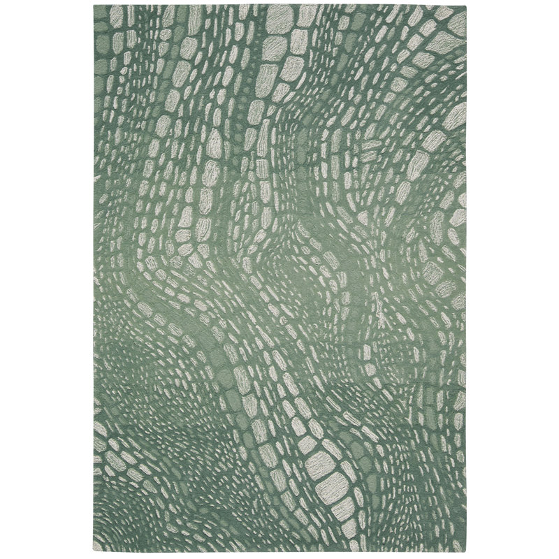 Kathy Ireland Home Palisades Abstract Handmade Tufted Green Blue Area Rug Wayfair