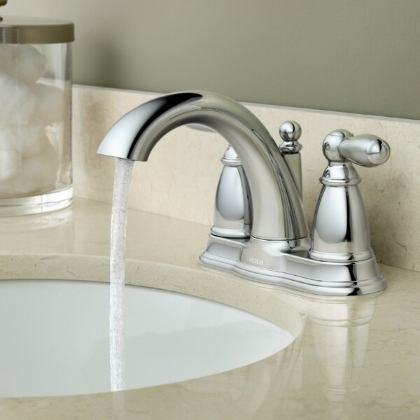 Brantford Centerset Bathroom Faucet with Drain Assembly by Moen
