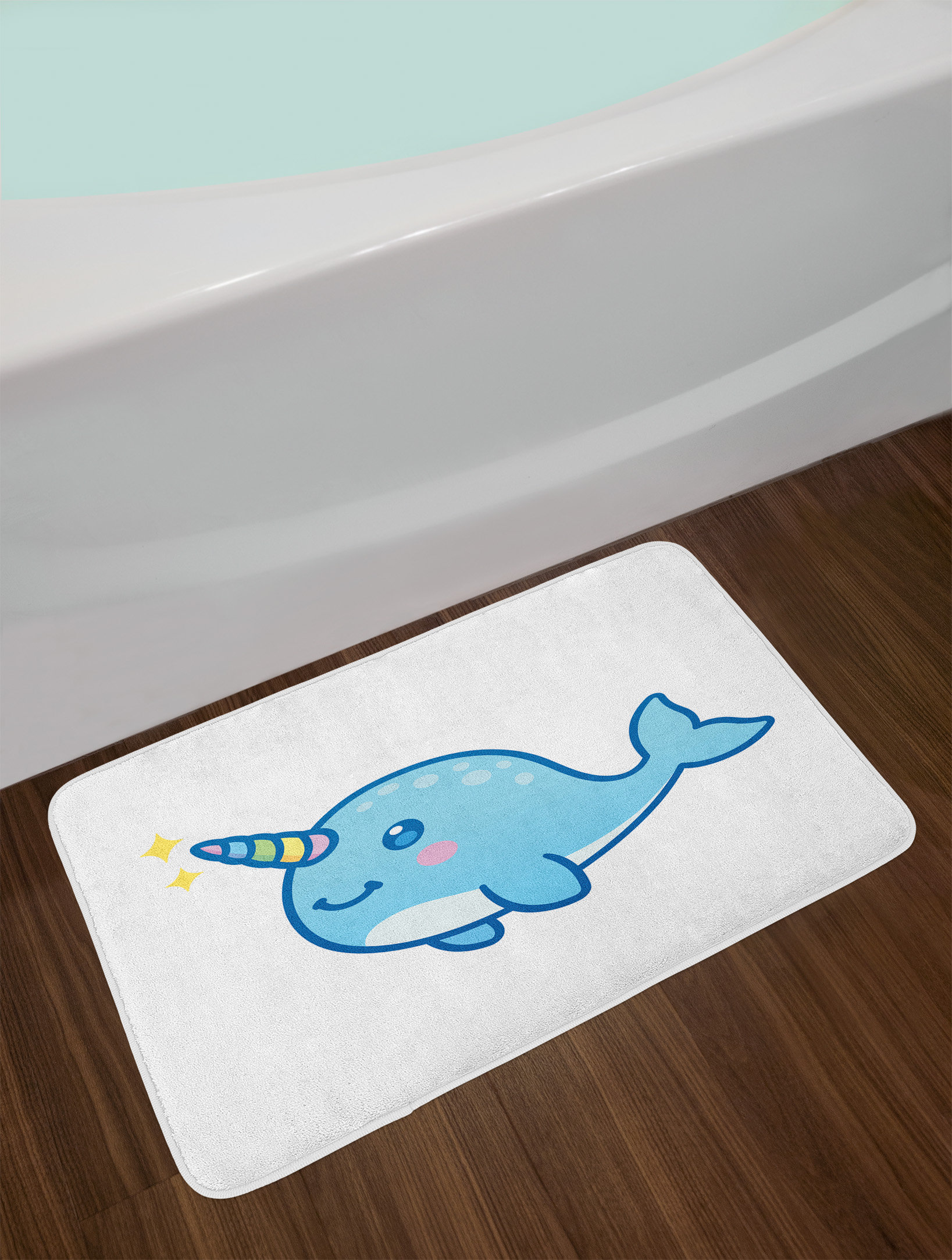 New Baby Toddler Bath Mat Zoo Animals Skid Resistant Bath Time Fun