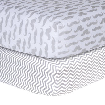 flannel crib sheet set