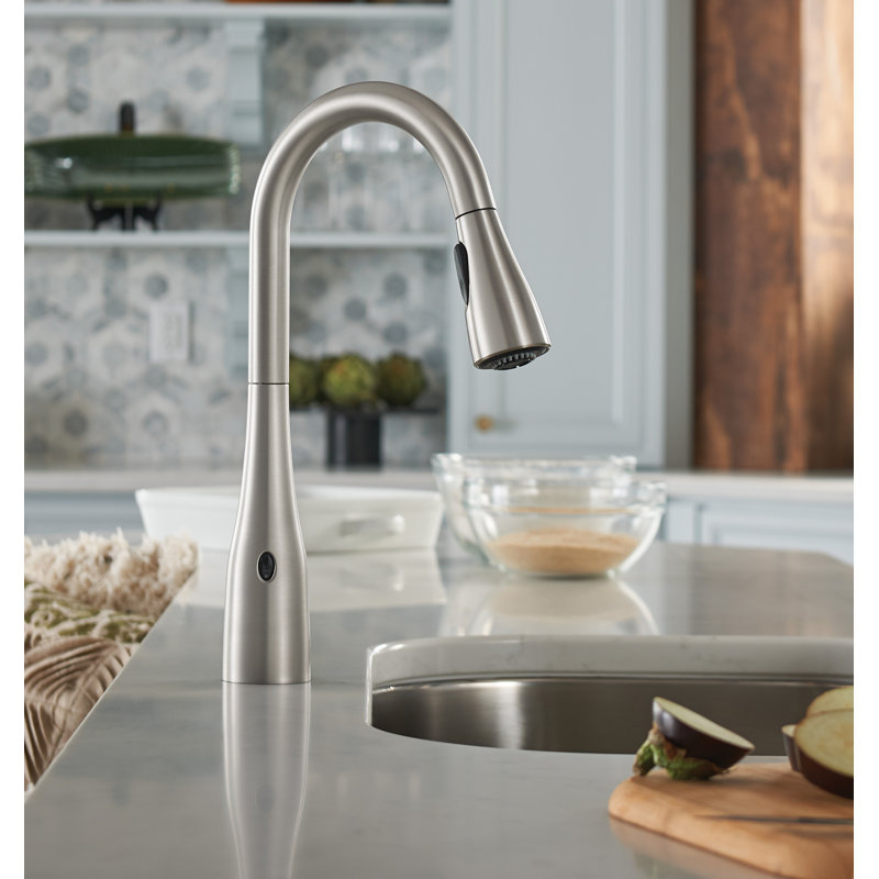 Moen 7594ewsrs Arbor Motionsense Wave Sensor Touchless One Handle High Arc Pulldown Kitchen Faucet Featuring Reflex