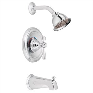 Kingsley Pressure Balance Thermostatic Tub and Shower Faucet with Lever Handle