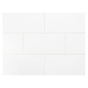 Value Series 3″ x 6″ Ceramic Subway Tile in Bright Glossy White