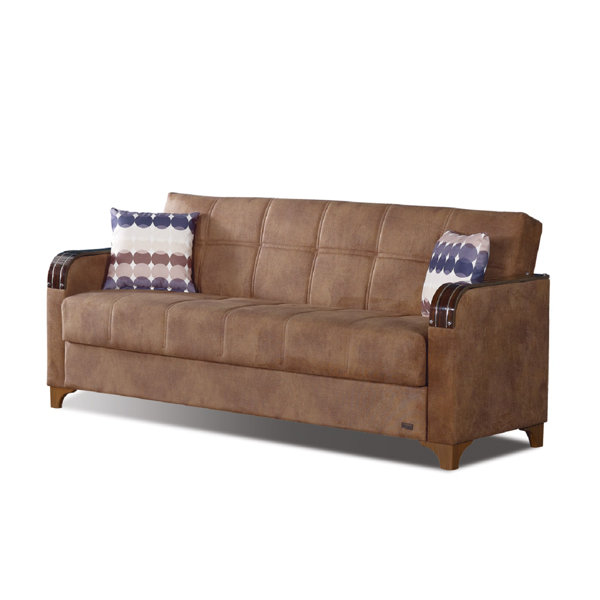 Meaney Microsuede Sofa Bed By Latitude Run 2019 Sale