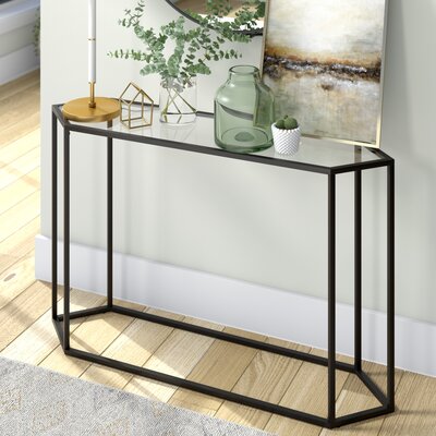 17 Stories Cardone 48 Console Table  Table Base Color: Blackened Bronze