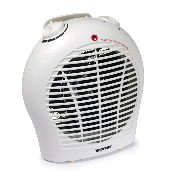 1,500 Watt Electric Fan Compact Heater With Thermostat By Impress