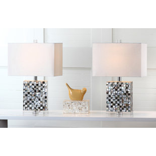 Best Thatcher 21.5 Table Lamp with Rectangular Shade (Set of 2) By Safavieh Lamps Thatcher 21.5 Table Lamp with Rectangular Shade (Set of 2) By Safavieh Lamps