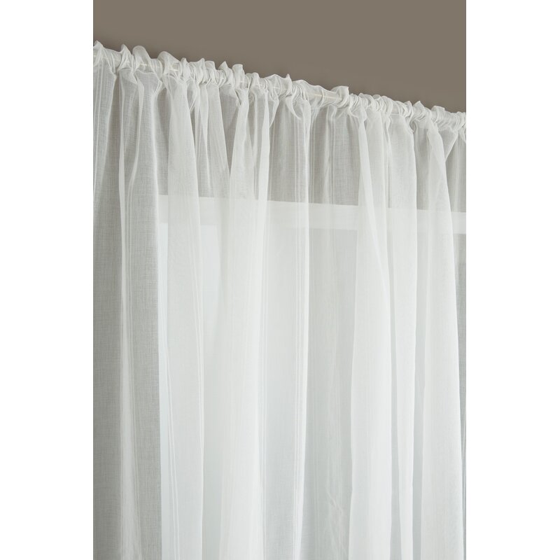 Castleton Home Pencil Pleat Sheer Single Curtain | Wayfair.co.uk