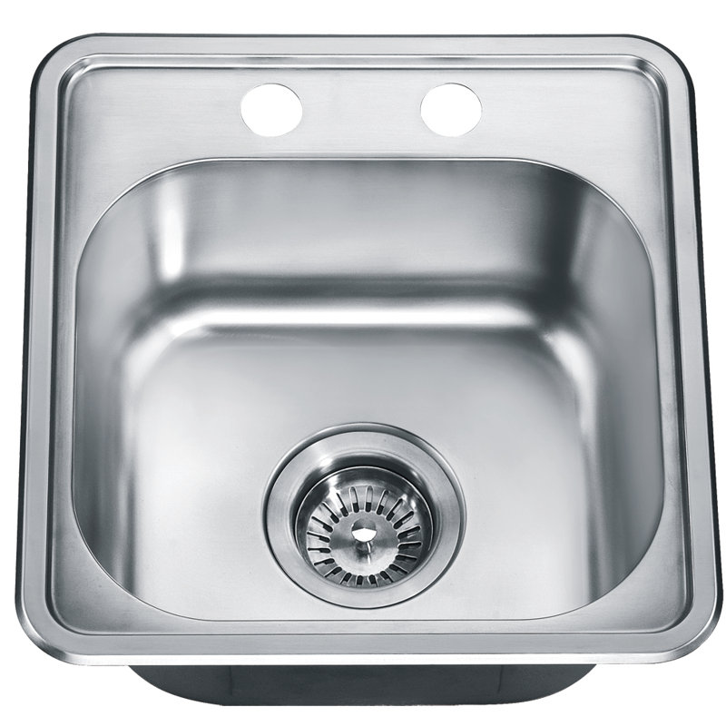 Dawn USA 15.25" x 14.88" Top Mount Single Bowl Kitchen Kitchen Sink