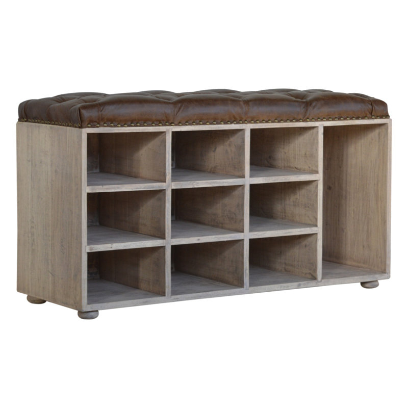 Gracie Oaks Walden Wood Shoe Storage Bench Wayfair Co Uk