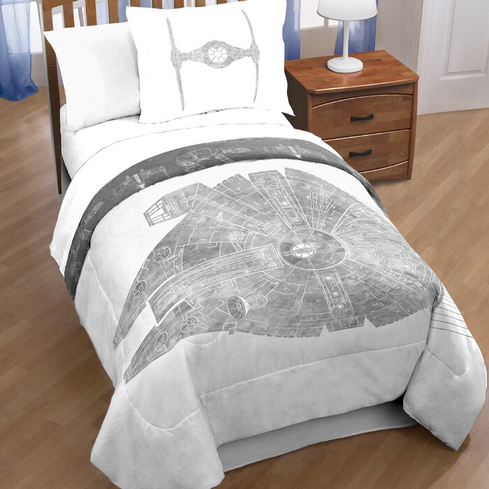 Disney Star Wars Single Bed Duvet Cover Patch Design Reversible