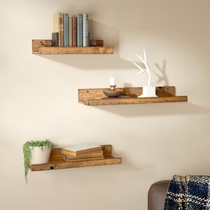 Dunlap Rustic 3 Piece Floating Shelf Set