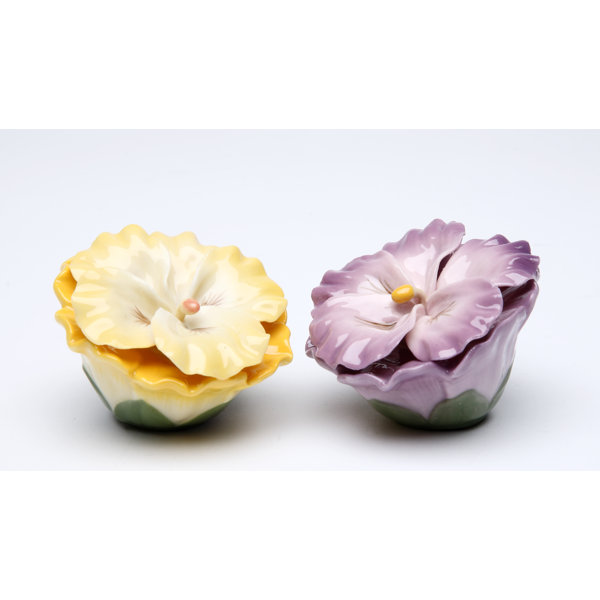 Pansy Salt and Pepper Set by Cosmos Gifts