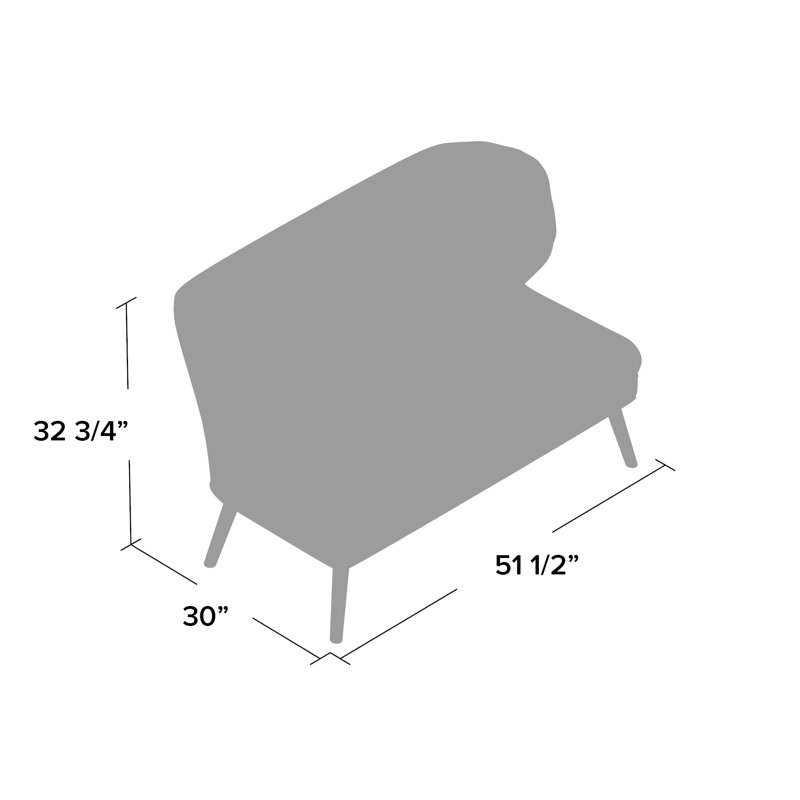 Winston Porter Sydnor 51 5 Armless Settee Reviews Wayfair