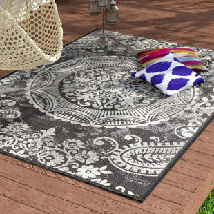 Gaskins Dark Gray Indoor/Outdoor Area Rug
