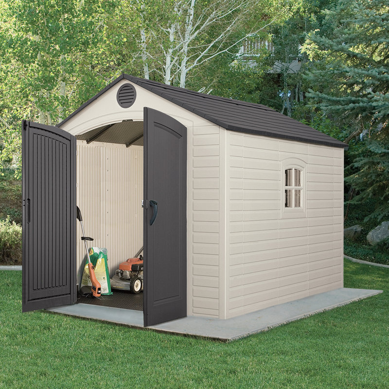 Lifetime 8 Ft W X 10 D Plastic Traditional Storage Shed Lifetime 8 Ft W X 10 D Plastic