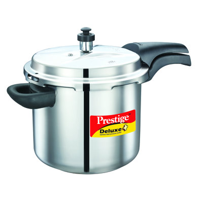 Prestige Cookers Deluxe Stainless Steel Pressure Cooker Prestige Cookers Size: 5.5 Liter