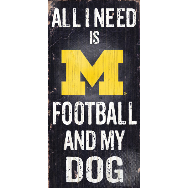NCAA Football and My Dog Textual Art Plaque by Fan Creations