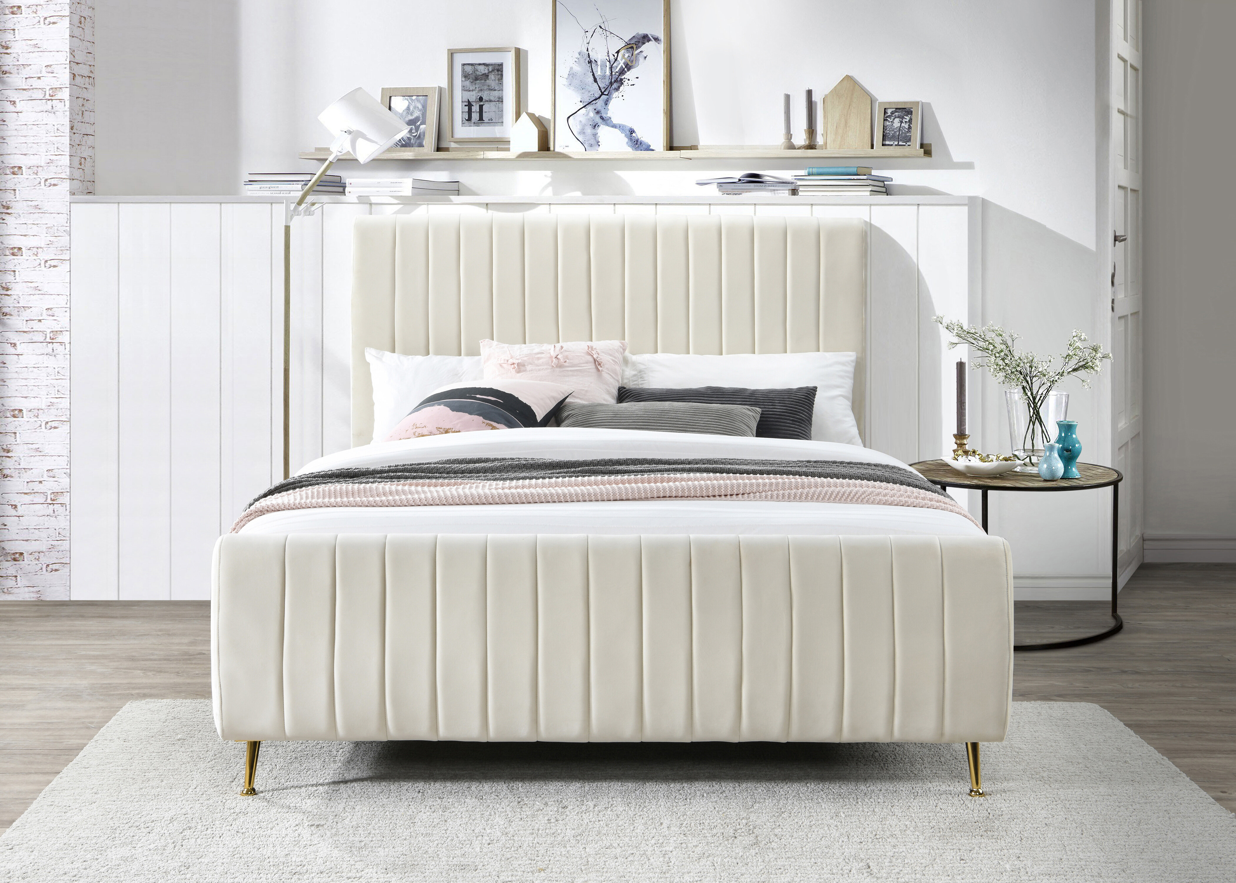 Everly Quinn Summersville Tufted Upholstered Low Profile Platform Bed Reviews Wayfair