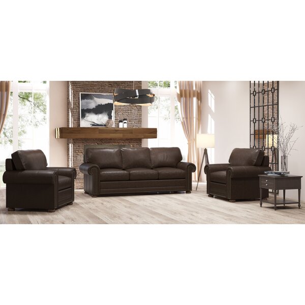 Odessa 3 Piece Leather Living Room Set By Westland And Birch