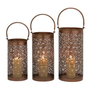 3 Piece Metal Lantern Set