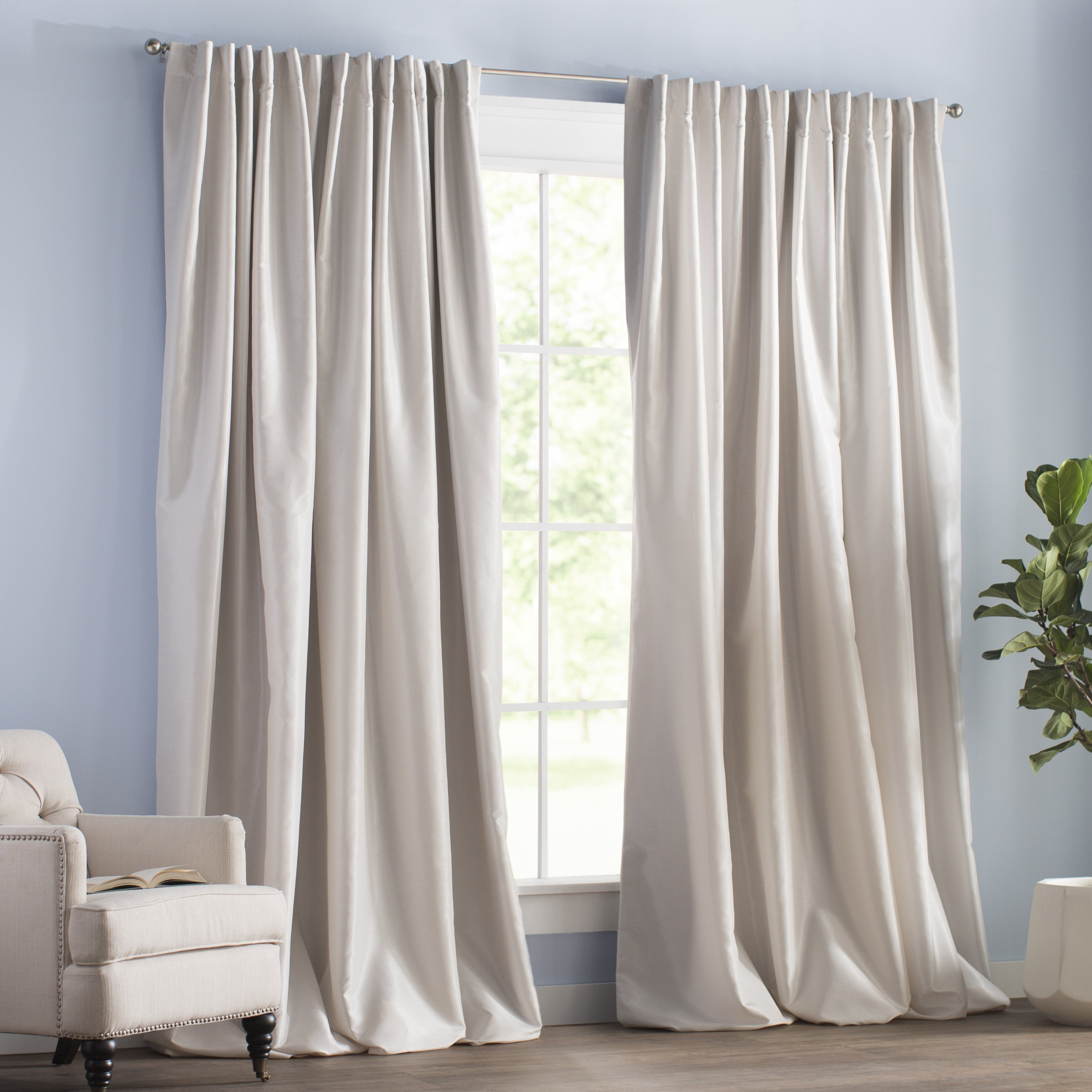 House Of Hampton Solid Blackout Thermal Rod Pocket Curtain Panels