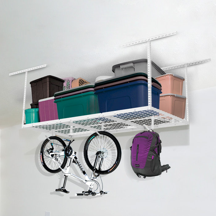 Home Furniture Diy Adjustable Ceiling Overhead Storage Garage