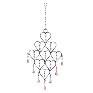 Metal Heart Wind Chime