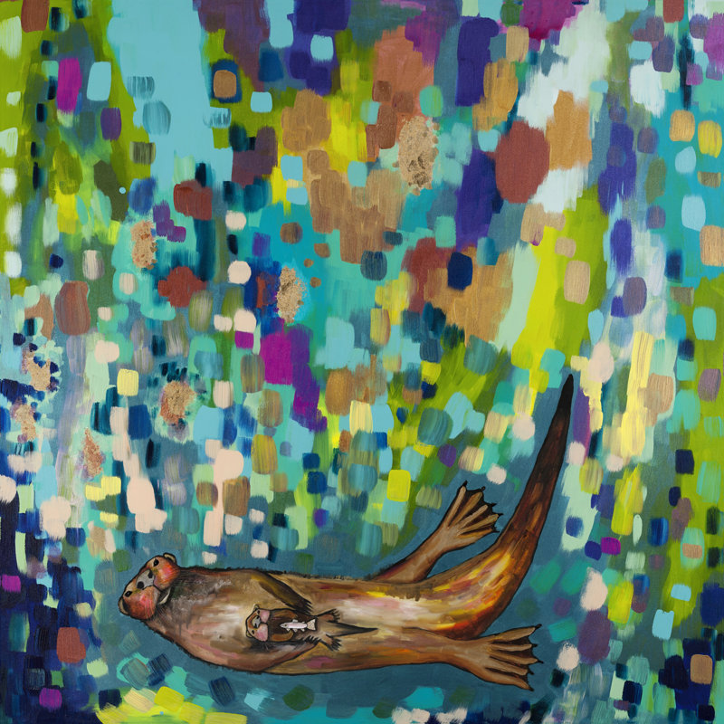 Greenbox Art Otter And Baby Otter By Eli Halpin Print Of