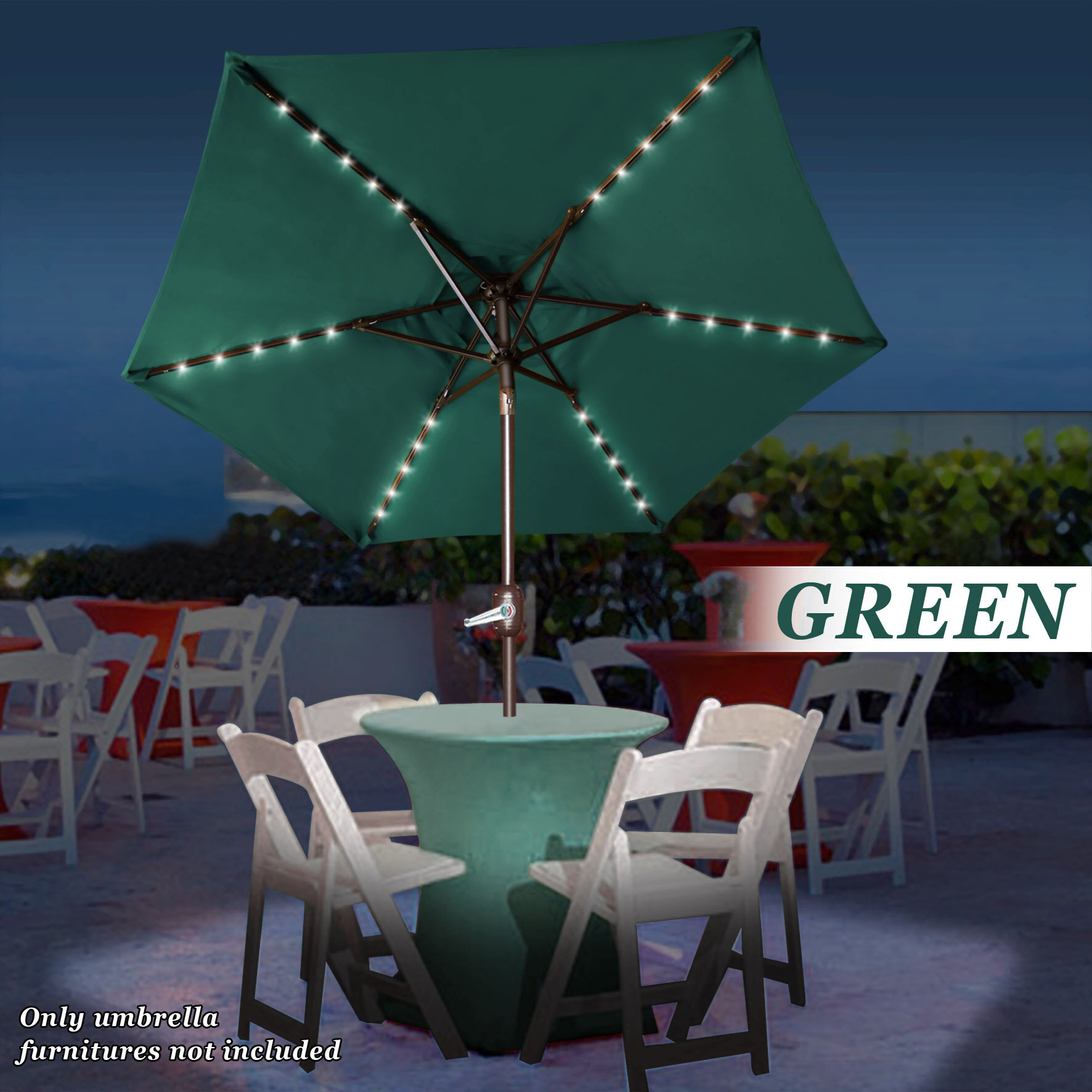 Winston Porter Shelstead Solar Light Patio 6 5 Cantilever Umbrella Wayfair