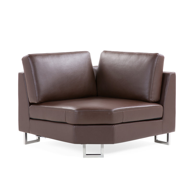 Velago Leather Sectional & Reviews Wayfair