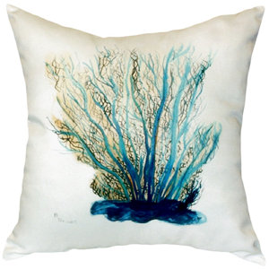 Coral Indoor/Outdoor Throw Pillow