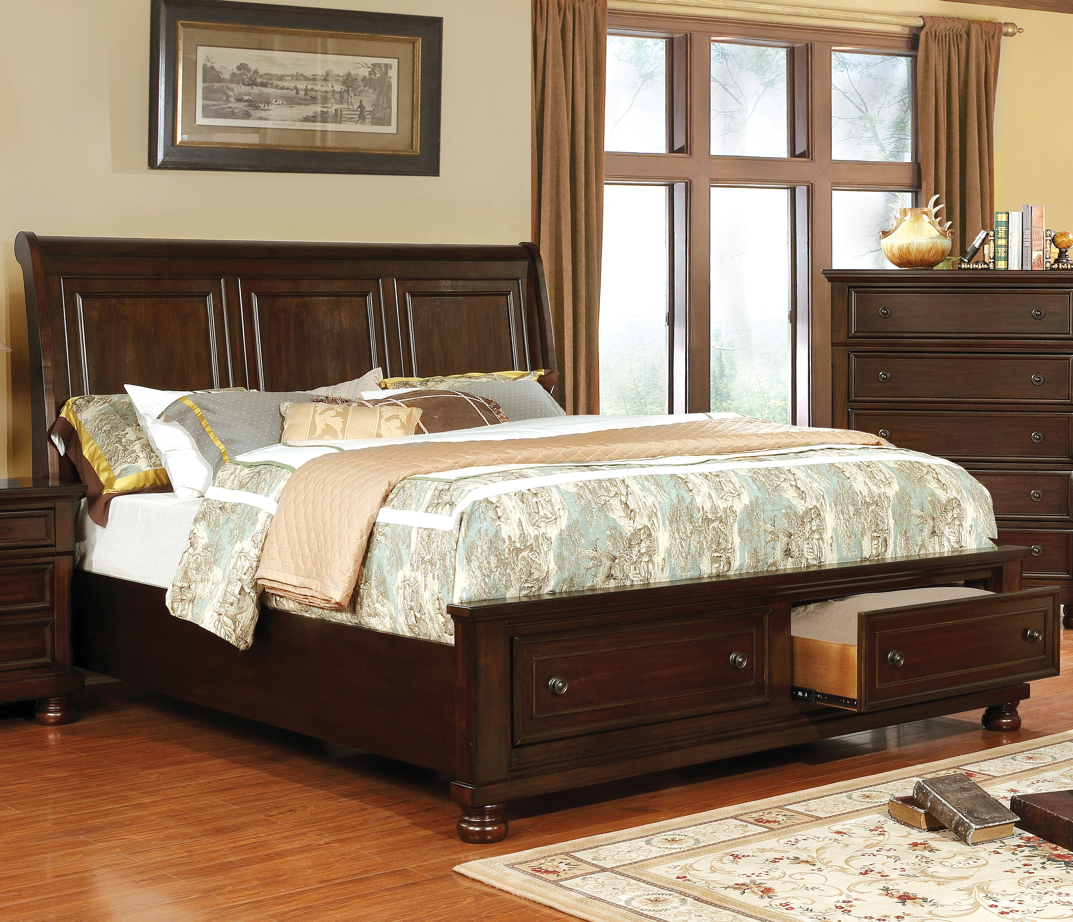 Alcott Hill Holtzman Storage Sleigh Bed Wayfair