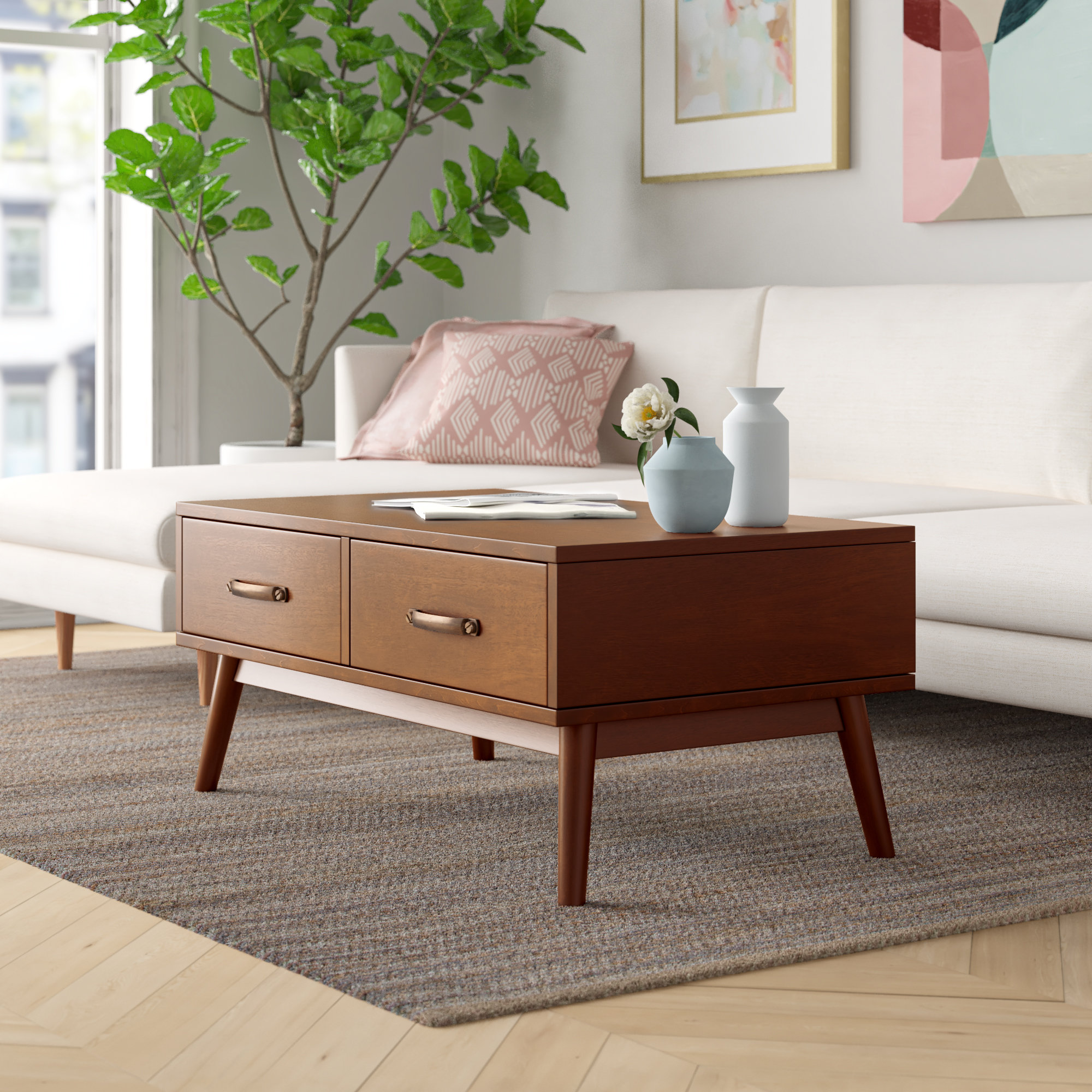 Foundstone Morris Mid Century Modern Coffee Table Reviews