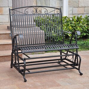 Snowberry Iron Double Patio Glider Bench