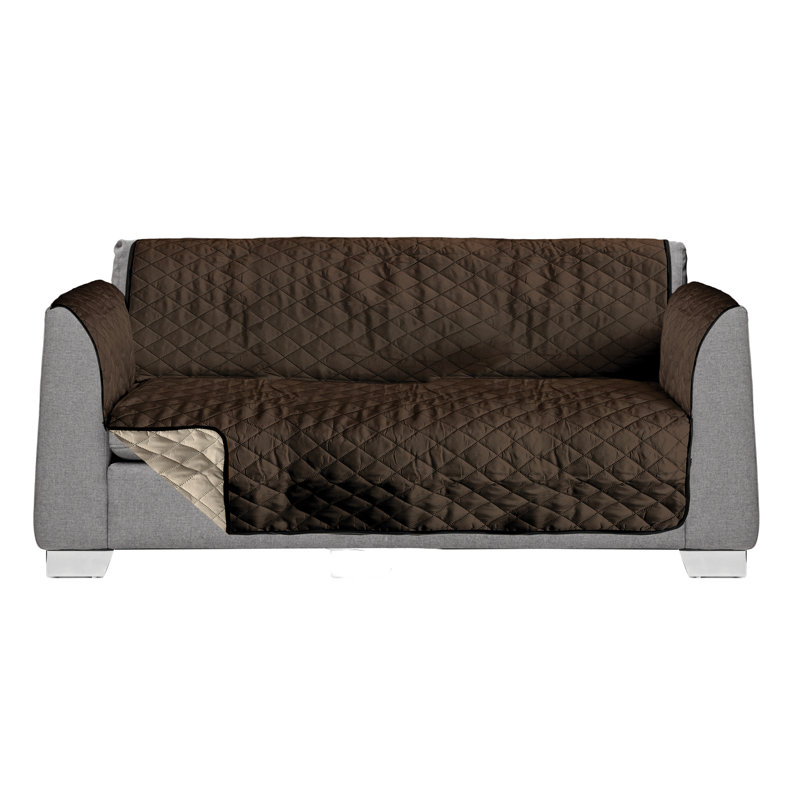 Akc 3 Seat Reversible Quilted Box Cushion Sofa Slipcover Reviews Akc 3 Seat Reversible Quilted Box