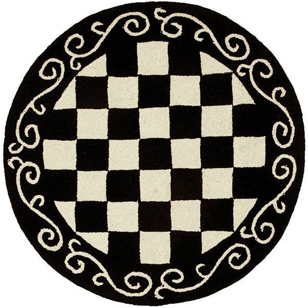 Brayton Black&Ivory Area Rug by Fleur De Lis Living
