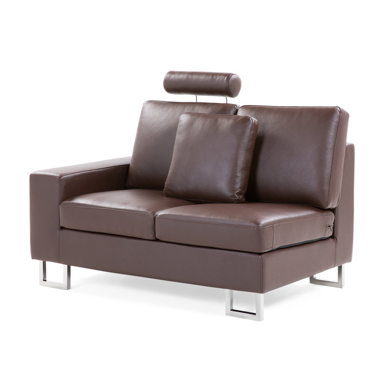 Velago Leather Sectional & Reviews Wayfair