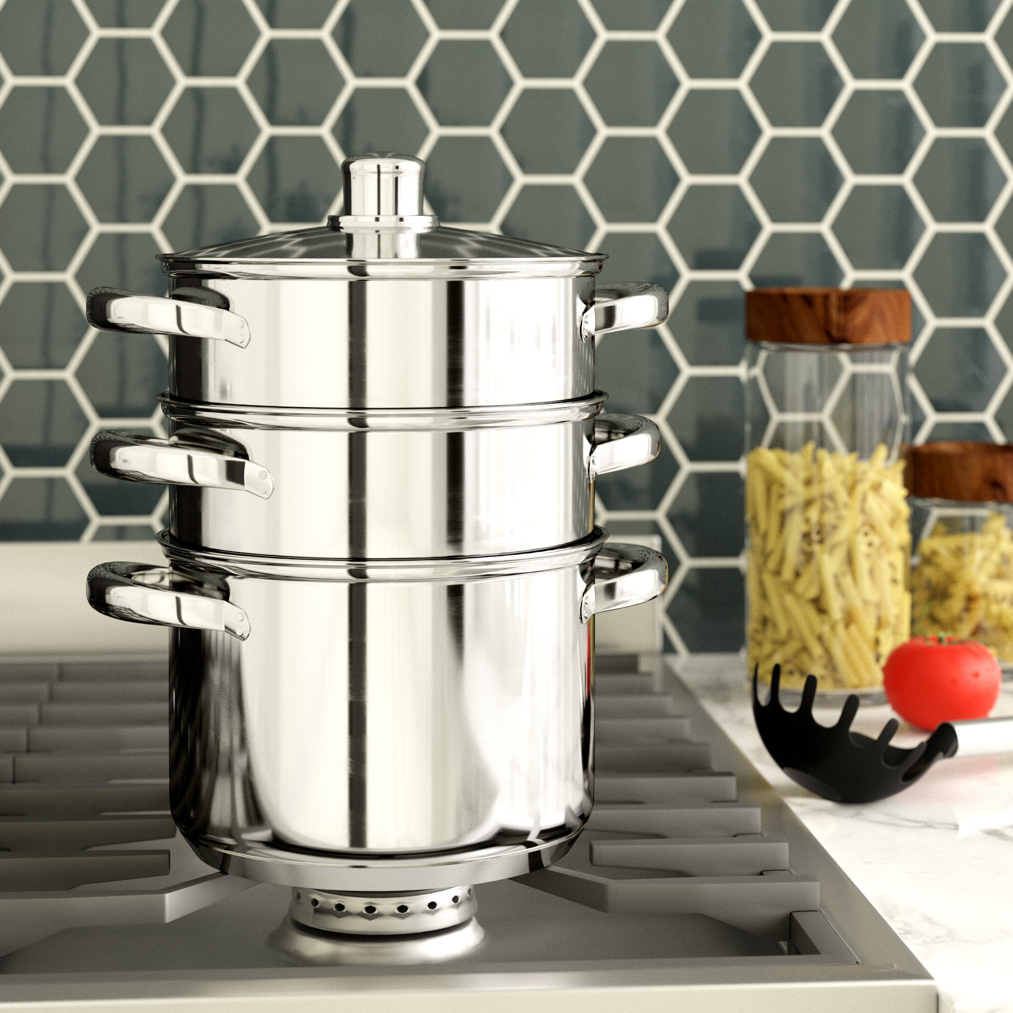 Stellar Premium 22cm 3 Tier Steamer Set