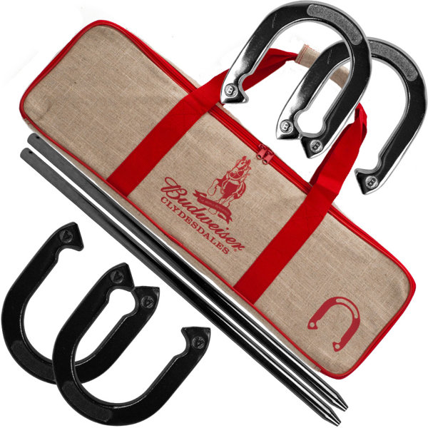 Budweiser Horseshoe Set with Carry Case by Trademark Games