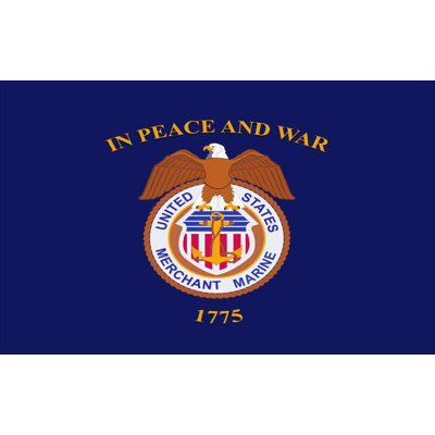 US Merchant Marine Nylon Flag US Flag Store Size 24 H x 36 W