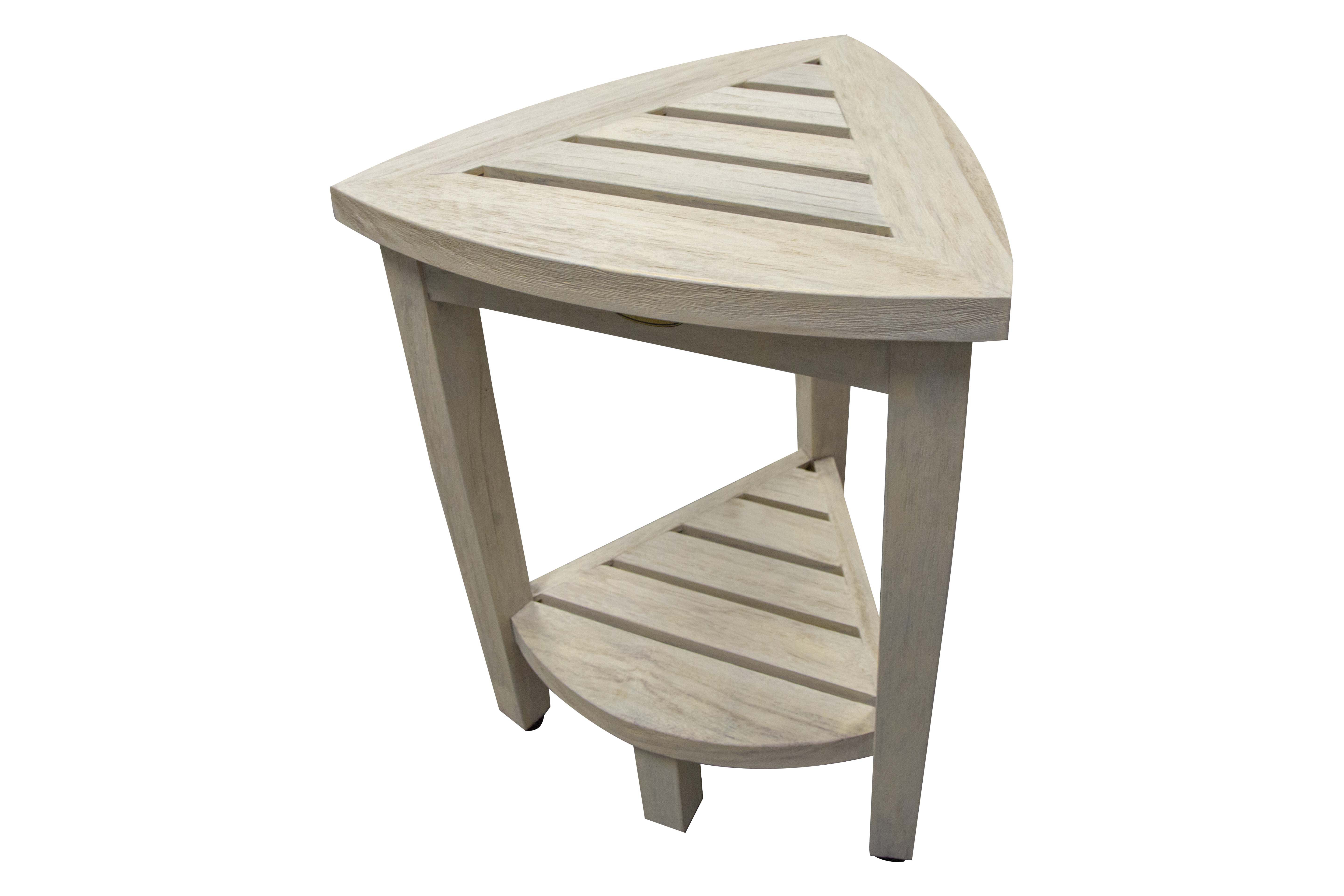 Ecodecors Oasis Coastal Vogue Compact Teak Corner Shower Bench With Ecodecors Oasis Coastal Vogue Compact Teak Corner Shower Bench With Shelf Wayfair