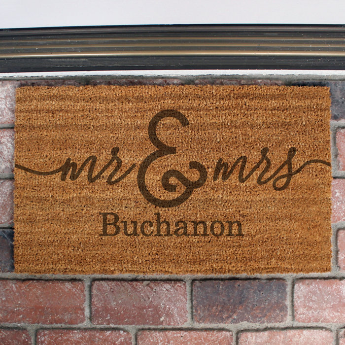 Personalized Coir 26 5 In X 15 5 In Non Slip Outdoor Door Mat
