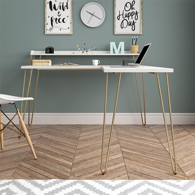 union rustic l shaped desk